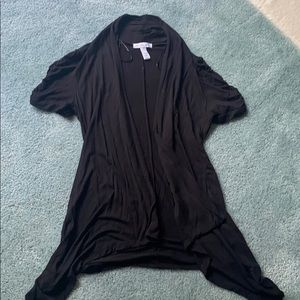 Short sleeved black cardigan